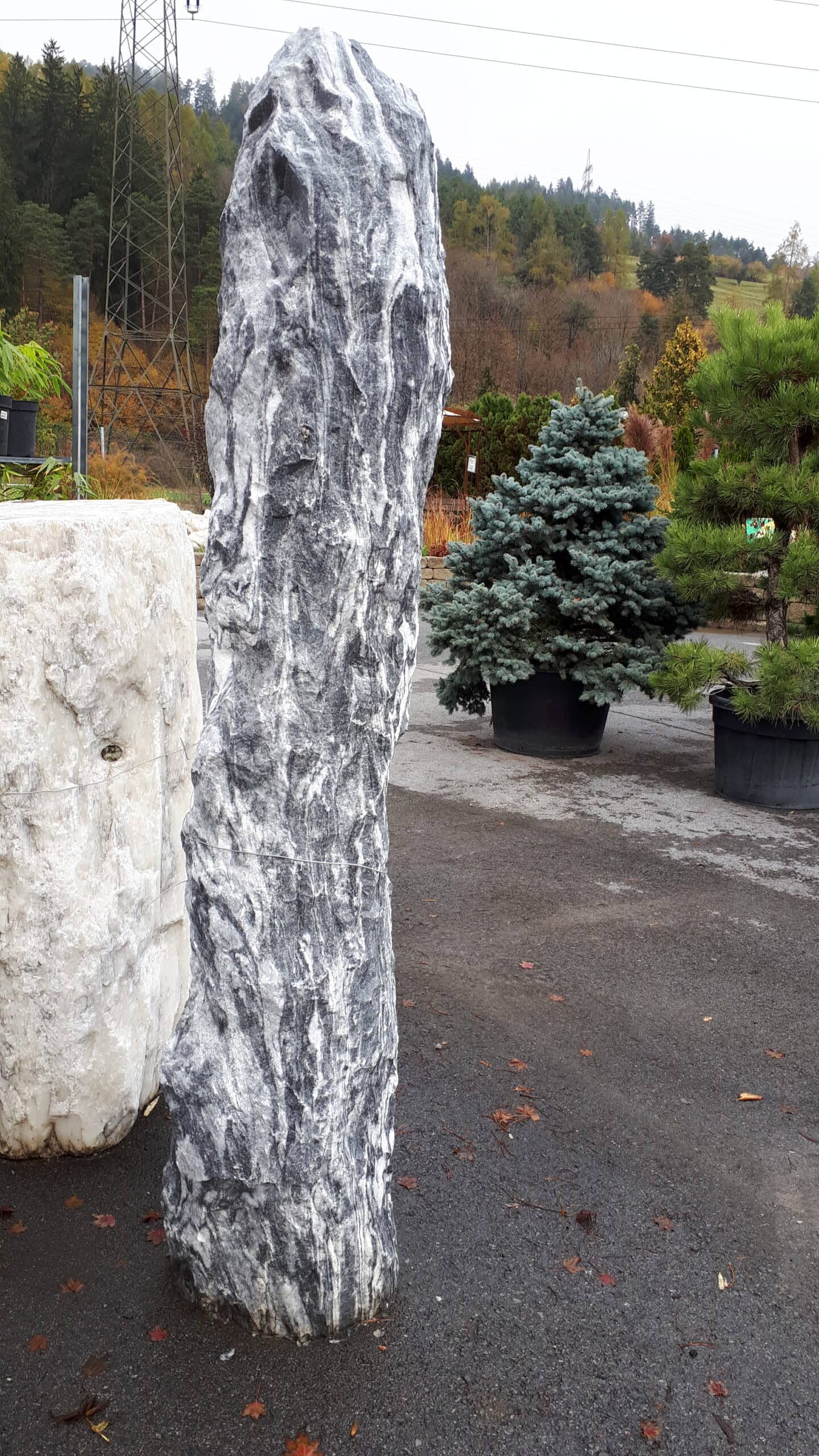 Naturstein Atlantis grau Säule Gartencenter & Gartengestaltung