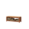 Holzlager Garapa Cortenstahl – Bild 2