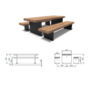 Picknick-Set aus verzinktem Stahl – Bild 2